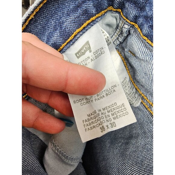 Levi's Bootcut 517s Size 36 x 30 Men's Denim Blue Jeans - Picture 2 of 14